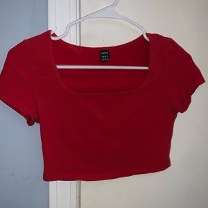 Red shein crop top
